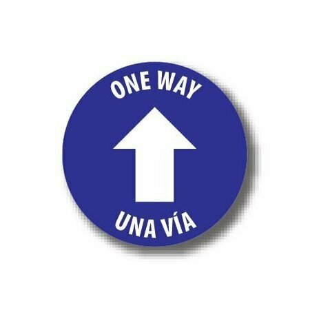 ERGOMAT 17in CIRCLE SIGNS One Way - Bilingual English/Spanish DSV-SIGN 289 #3854 -UEN